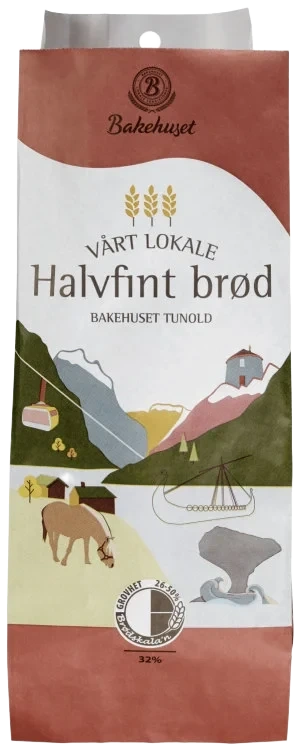 Halvfint Brød 750g Tunold