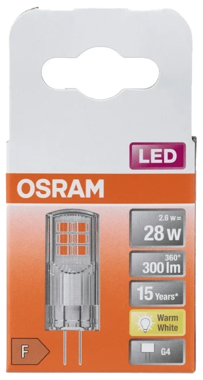 Lyspære Led Pin 30 Klar G4 Osram