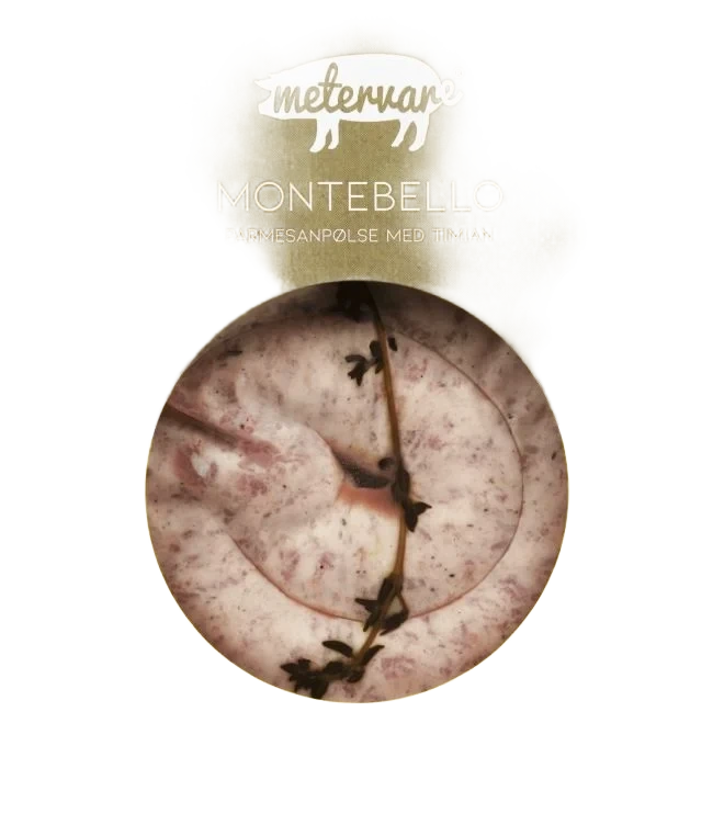 Montebello Rå Parmesanpølse 300g Metervare