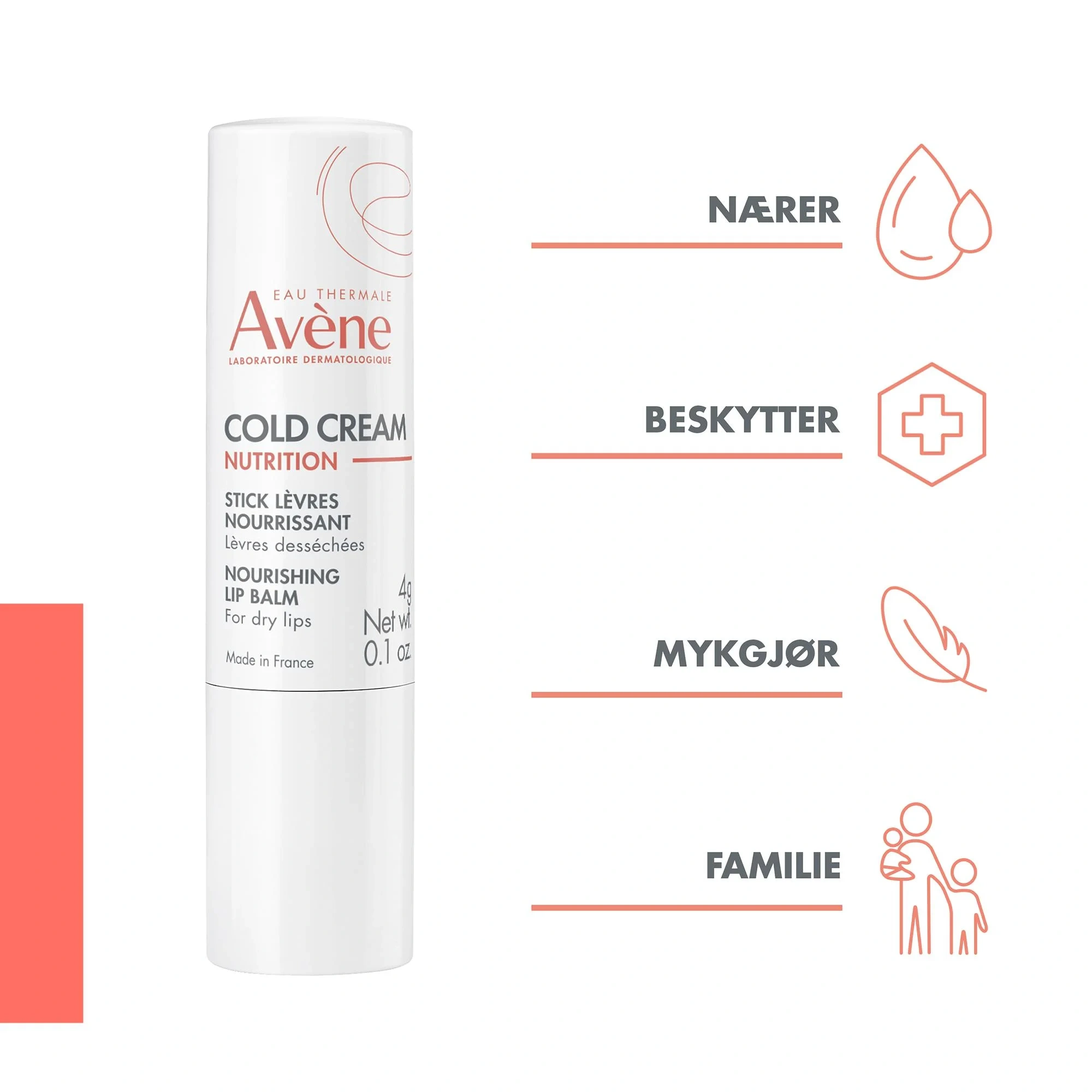 Avène Cold Cream Lip Balm, 4 g
