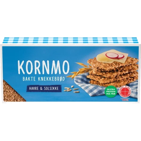 Kornmo Knekkebrød Havre & Solsikke 200g