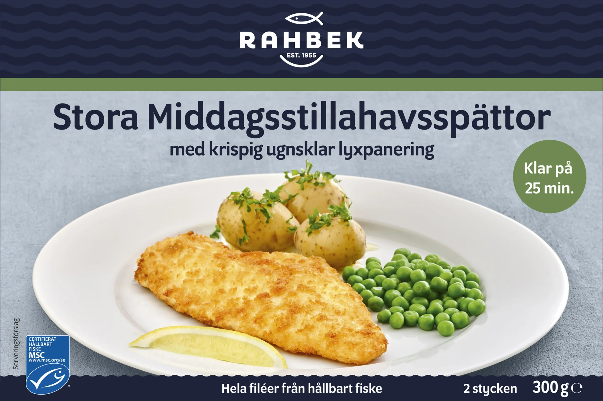 St. Middagsstillahavsspättor m/pan.