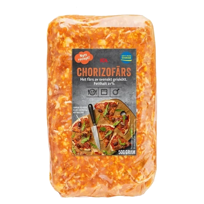 Chorizofärs Färsk Pannfärdig 500g ICA