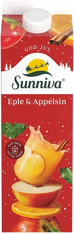 Sunniva presset eple/appelsin m/kanel & kardemomme 1l