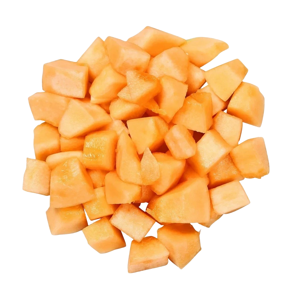 Melon cantaloup i bitar, 2-3cm