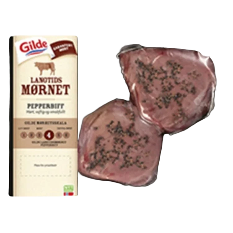 Storfe Pepperbiff Av Mørbrad skivet Ca350g Gilde