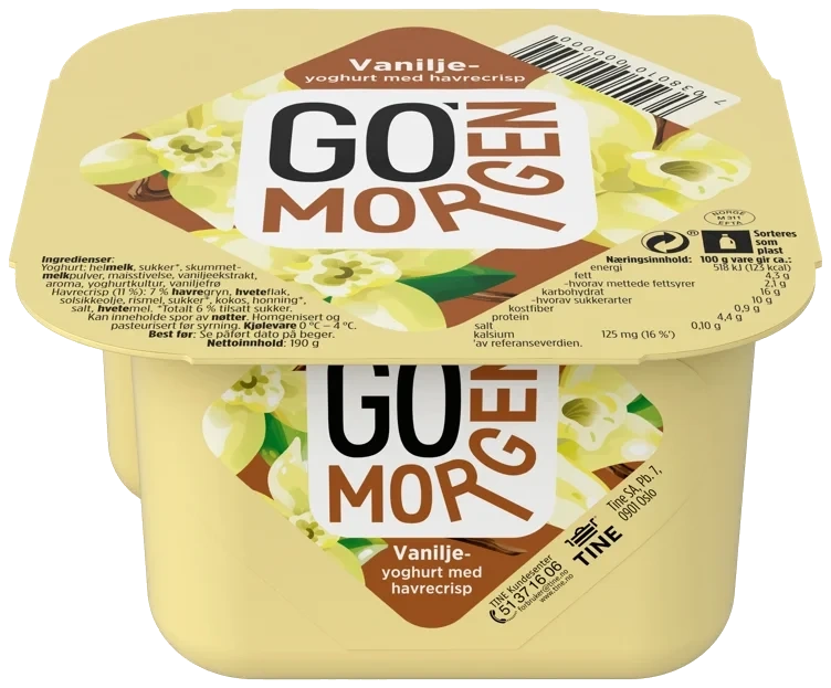 Go Morgen Vanilje 190g Tine