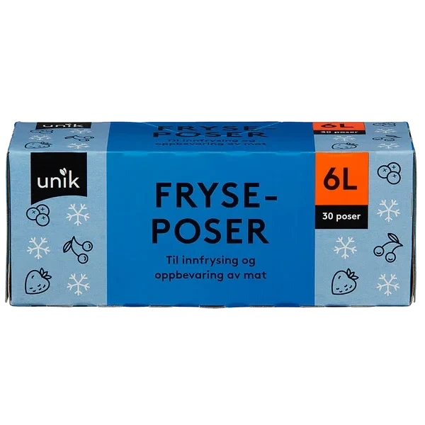 Fryseposer 6l 30stk Unik