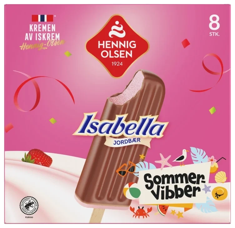 Isabella Jordbær 8stk Hennig-Olsen