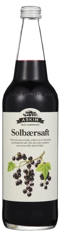Solbærsaft 0,7l Fl Askim Frukt – og Bærpresseri