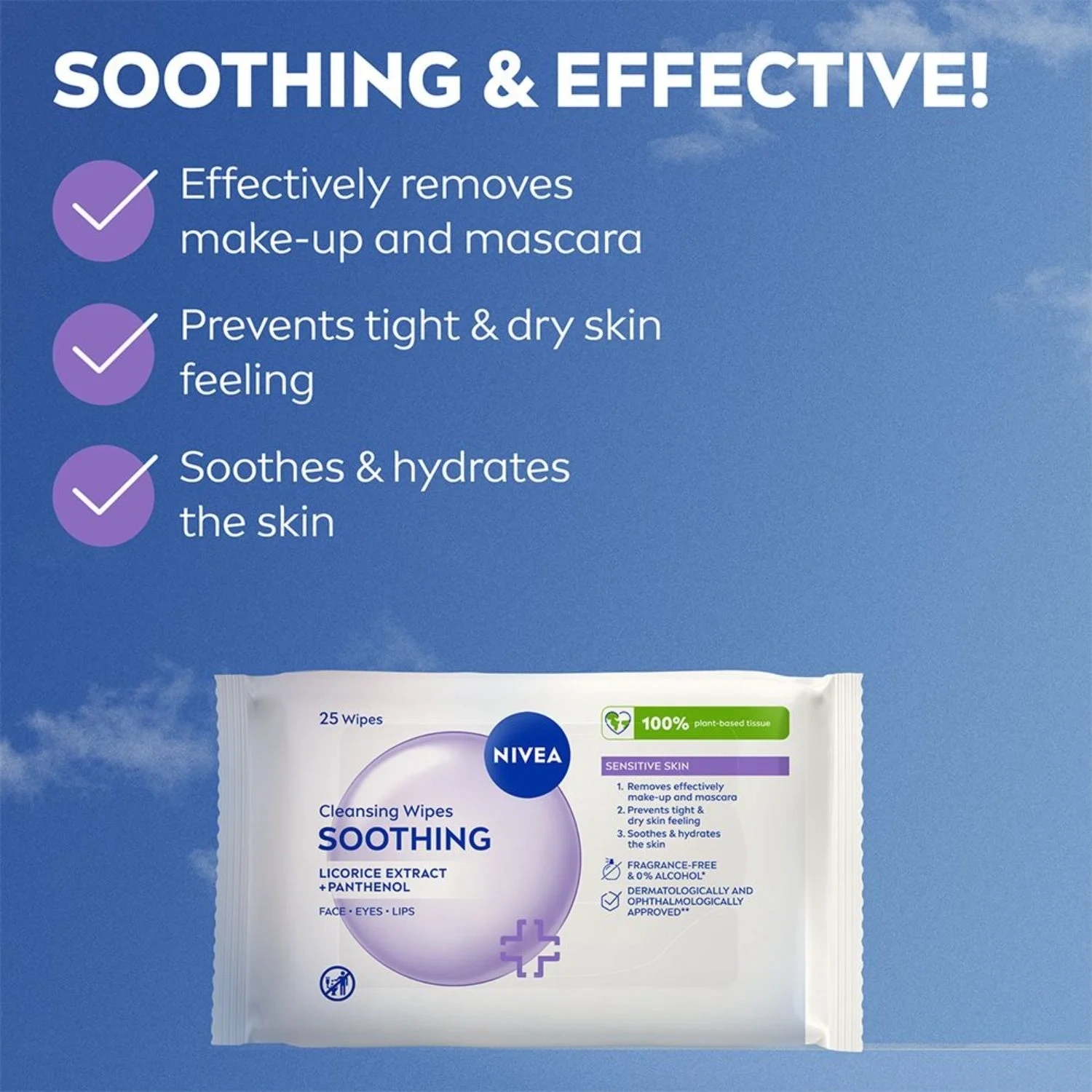 Nivea Sensitive Cleansing Wipes 25stk