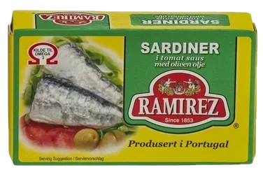 Sardiner i tomatsaus 124g