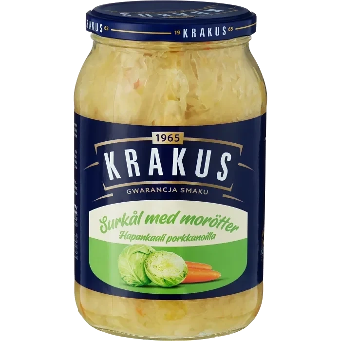 Surkål M/gulrot 900g Krakus