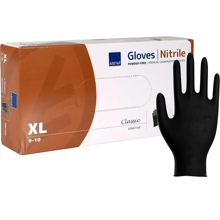 Engangshanske nitril sort xl 100stk