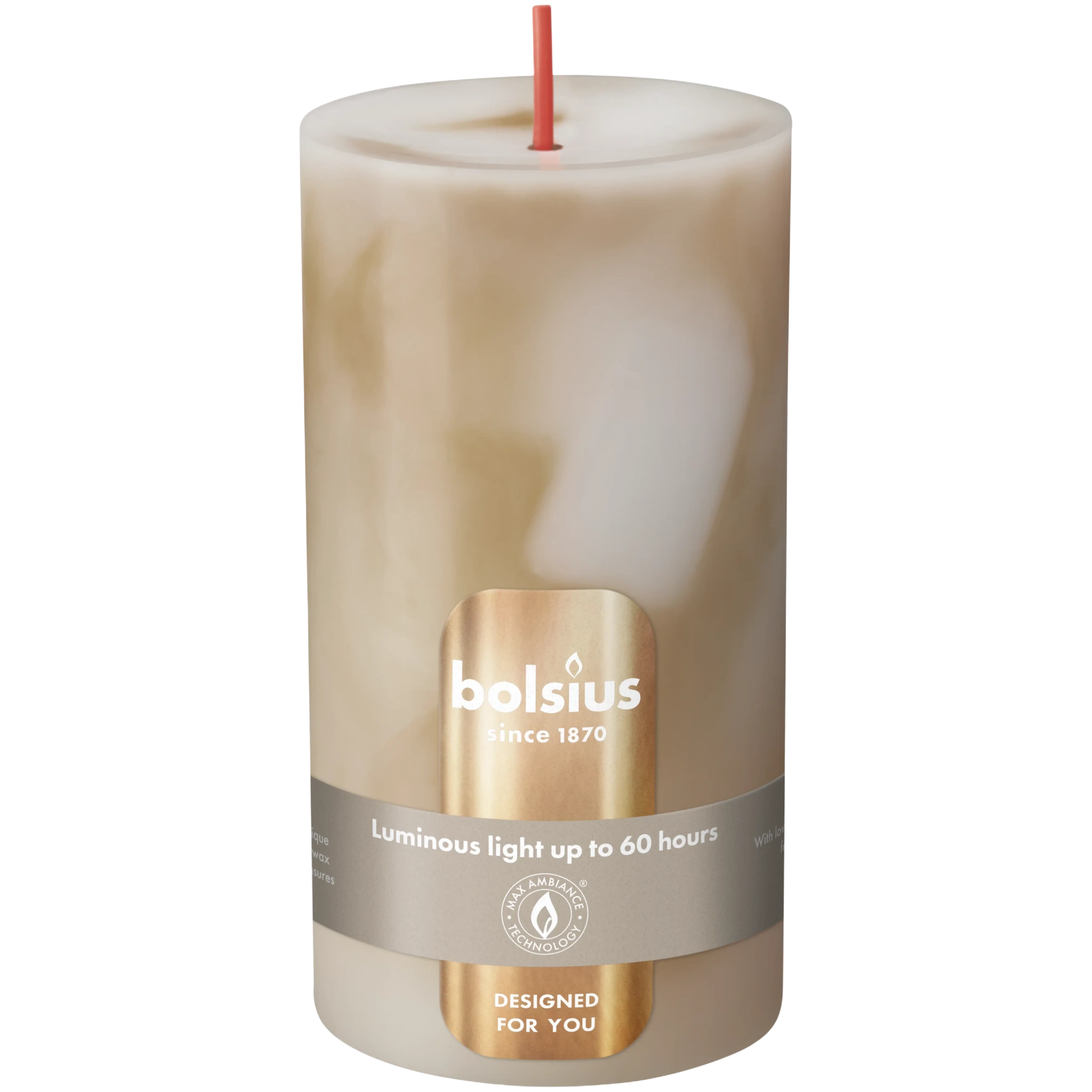 Blockljus Botticino Beige 13 cm
