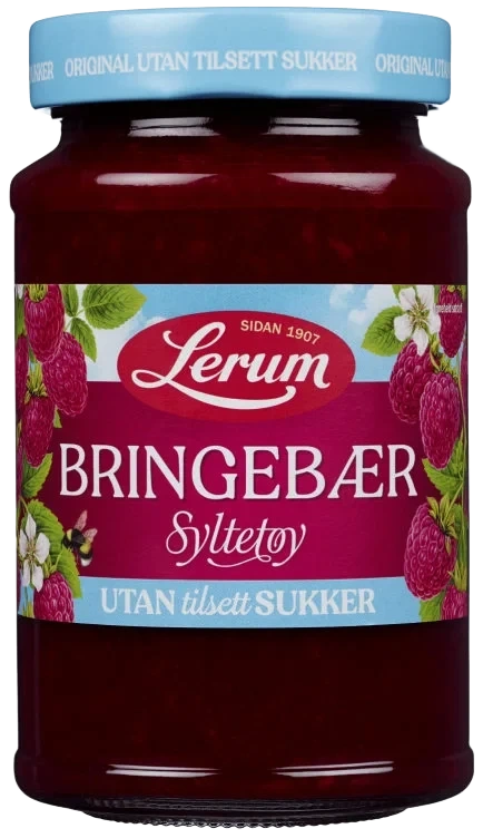 Bringebærsyltetøy Original Utan Tilsett Sukker 435g