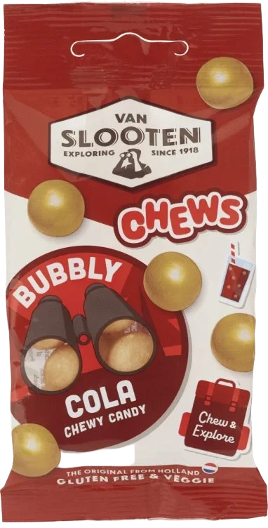 Chews Bubbly Cola 60g Van Slooten