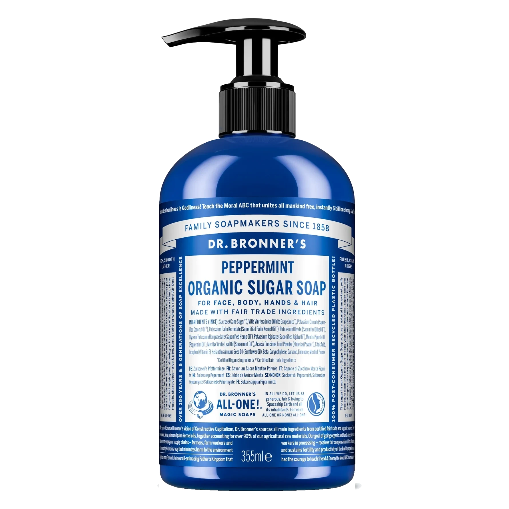 Dr. Bronner's Peppermint Organic Sugar Soap 355 ml