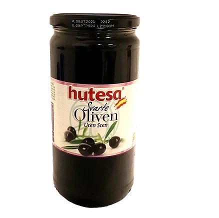 Oliven Sort uten Sten 690g Hutesa 160\180