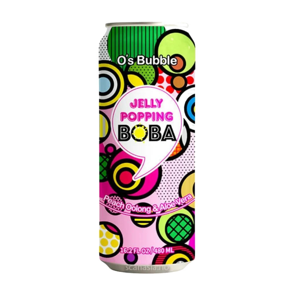 O's bubble tea - o's boba peach & aloe vera
