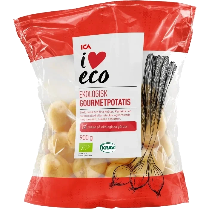 Gourmetpotatis Ekologisk 900g Klass 1 ICA I love eco