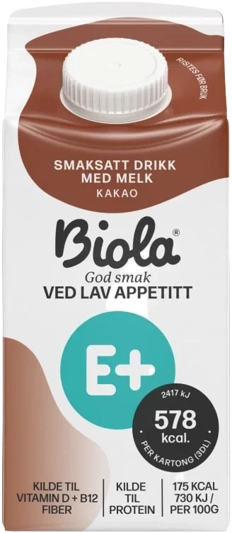 Biola E+ Plussdrikk Kakao 10x300ml