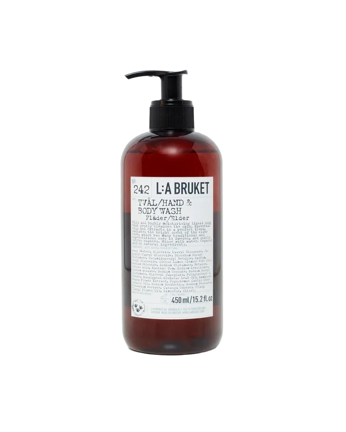 L:A BRUKET 242 Hand & Body Wash Elderflower 450 ml