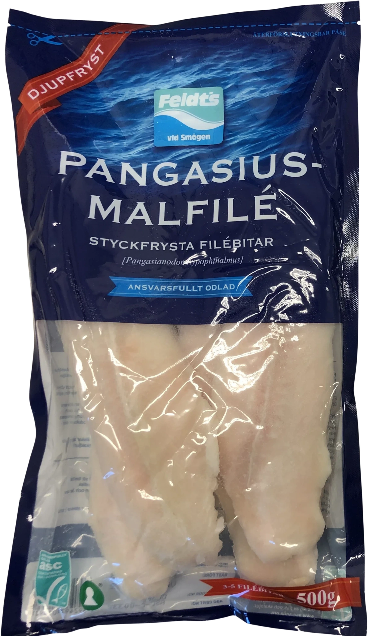 Pangasiusmalfilé ASC, styckfryst