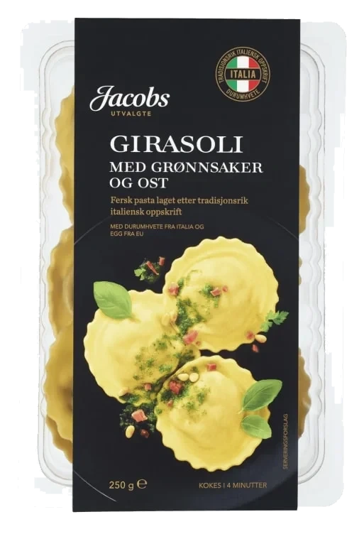 Girasoli m/ Grønnsaker og Ost 250g Ju