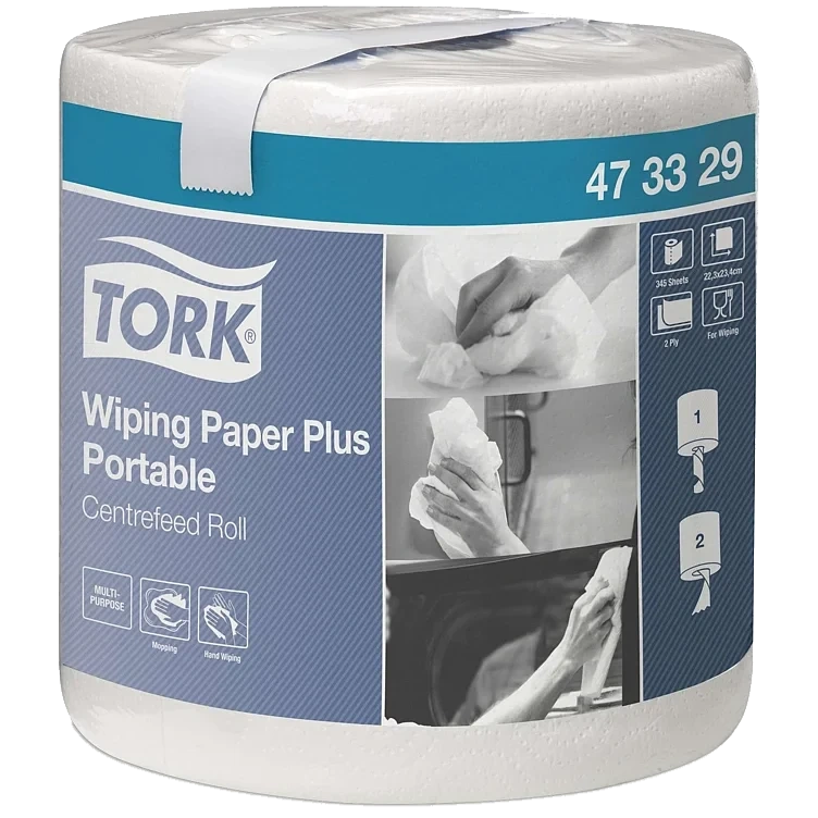 Tørkepapir plus senterrull bærbar (m2) 6stk