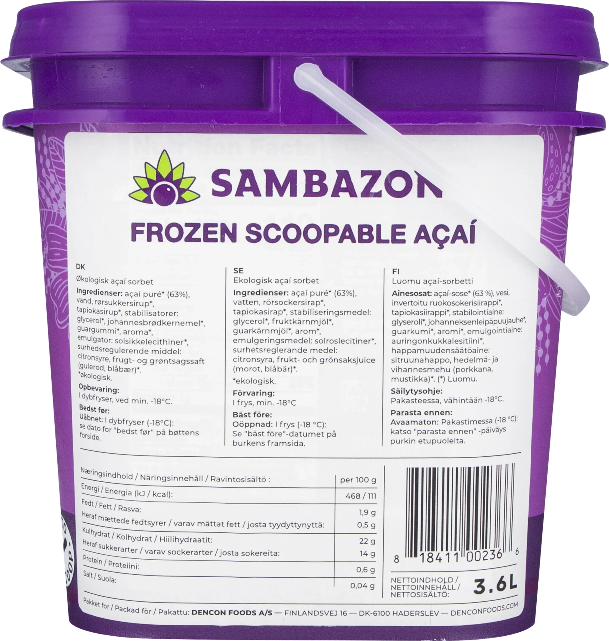 Sambazon Frozen scoopable Acai
