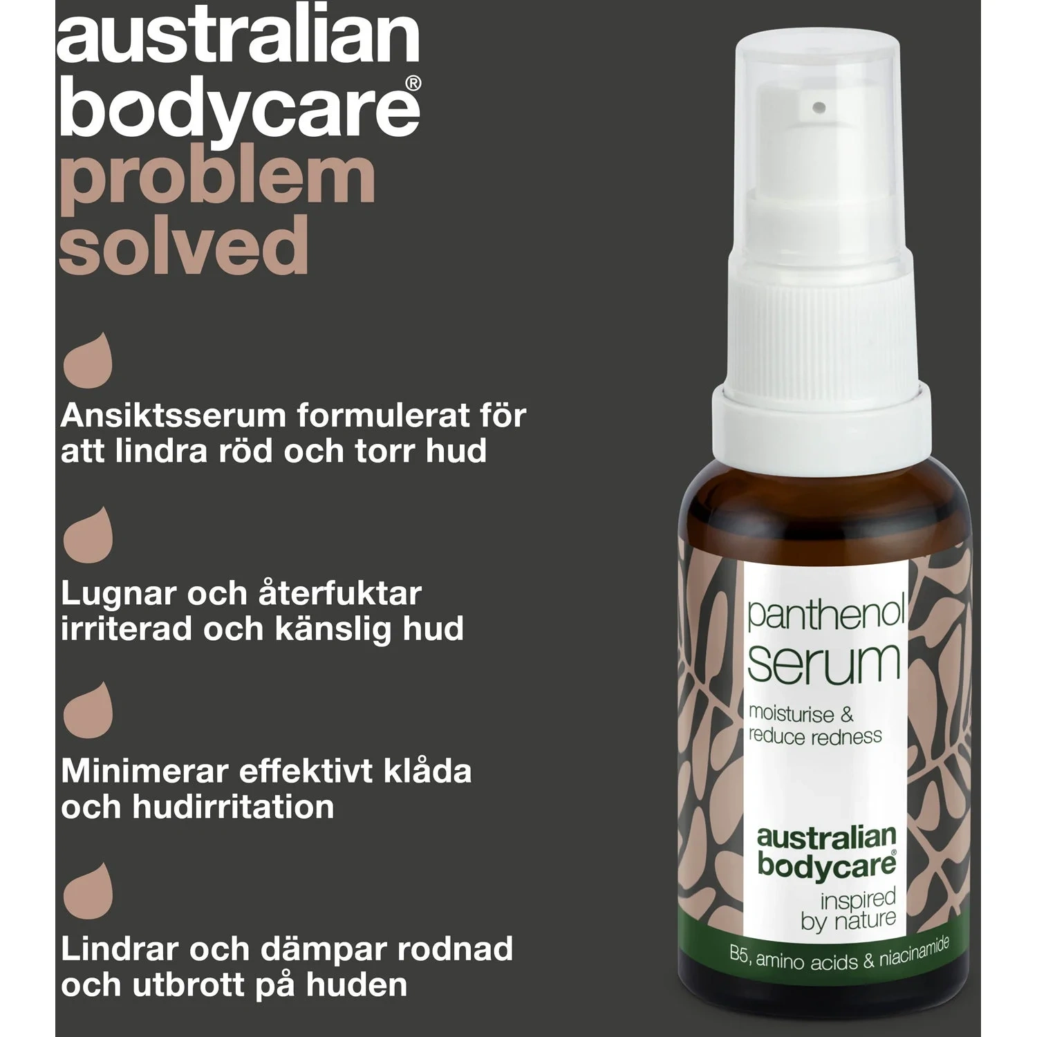 Australian Bodycare Soothing Panthenol Serum – Calms Redness And Deeply Hydrates Sensitive Skin 30 ml
