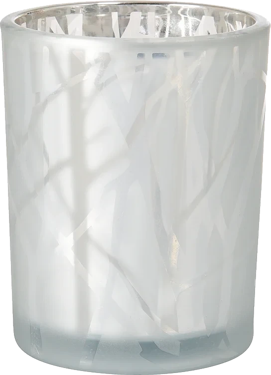 Lysholder Shimmer White 100x80 Glass