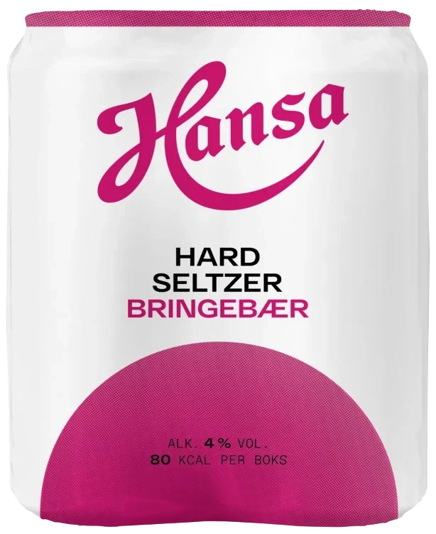 Hansa Hard Seltzer Bringebær 0,33lx4 boks