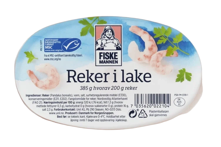 Reker i Lake Msc 385g Fiskemannen