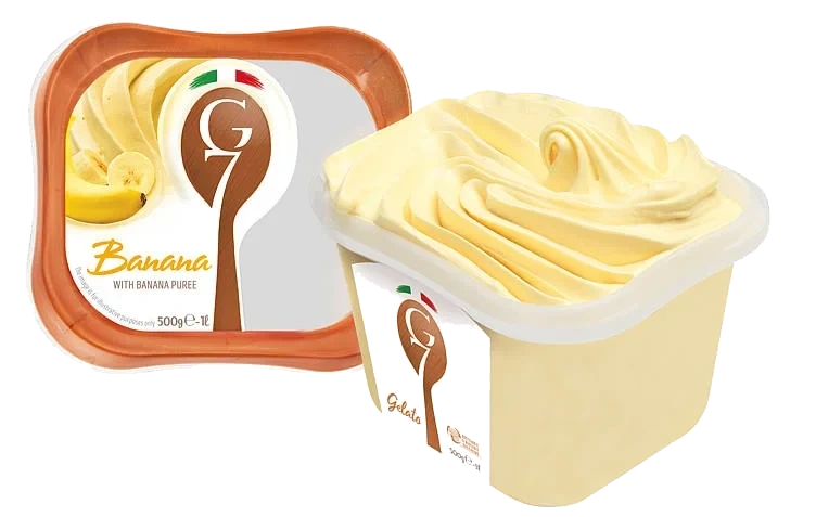 Banana 1l G7 Ekte Italiensk Iskrem