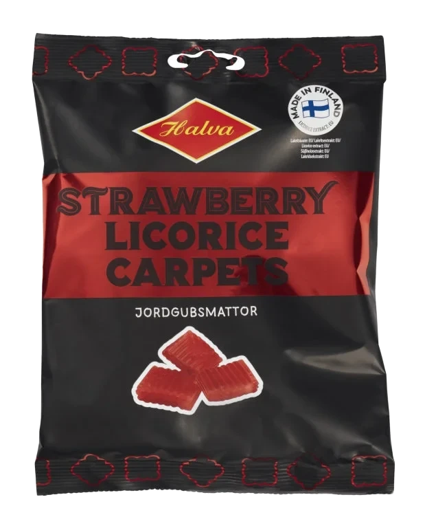 Licorice Carpets Strawberry 125g Halva