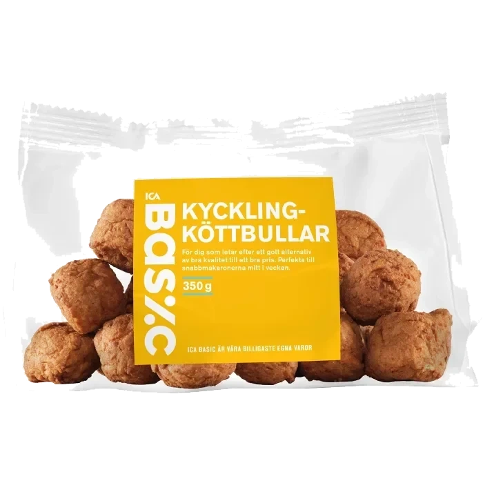Kycklingköttbullar 350g ICA Basic