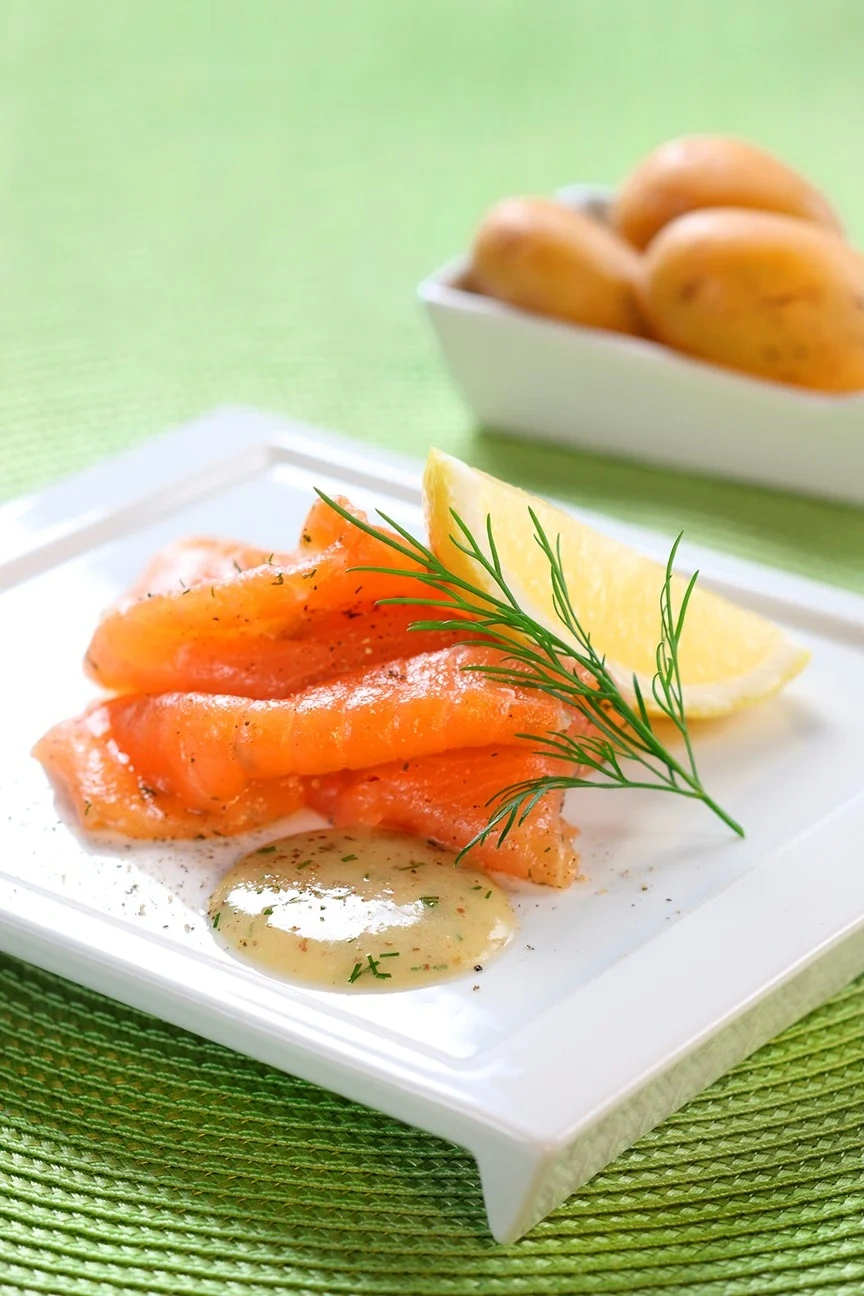 Gravad lax skivad
