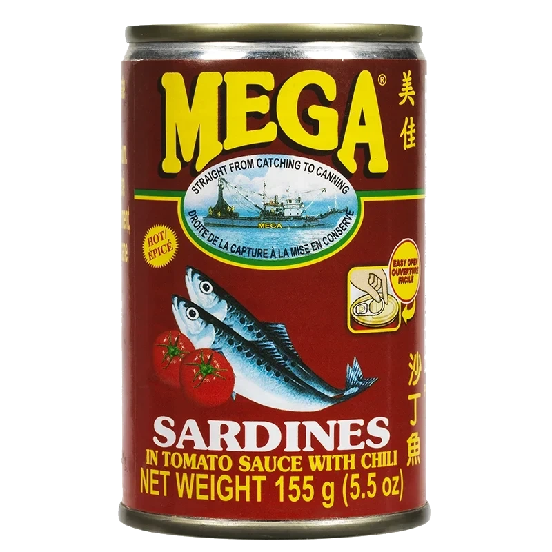 Mega Sardiner i Tomat Hot 155g