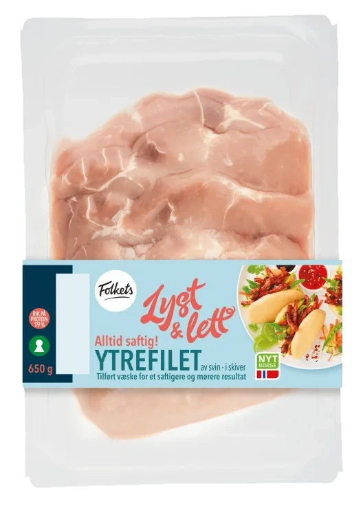 Svin Ytrefilet skivet Saftig 650g Folkets
