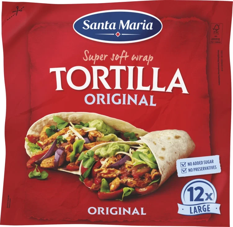 Tortilla Original Large (12-pack) 742g Santa Maria