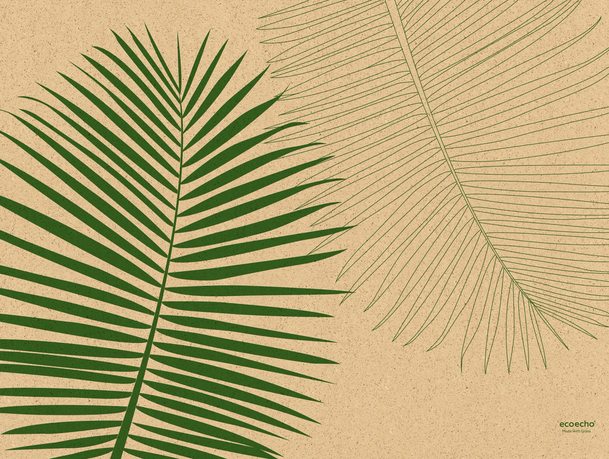 Graspapier-Tischset Leaf