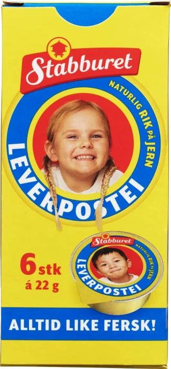 Leverpostei Porsjon 6x22g Stabburet