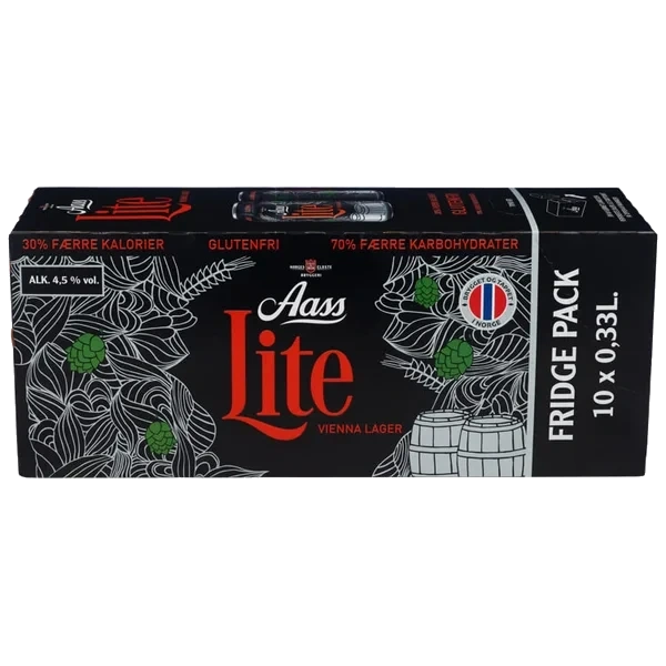 Aass Lite Vienna Lager Glutenfri 0,33l Bks 10stk