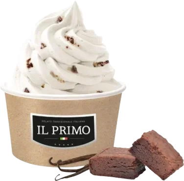 Iskrem Vanilje & Brownie 18stk A 100g One-shot