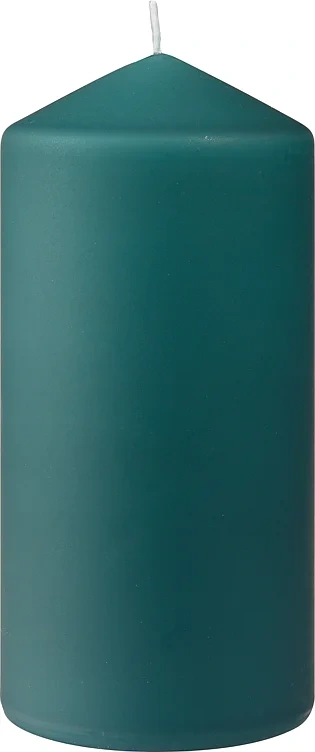 Stumpenkerze matt Ocean Teal