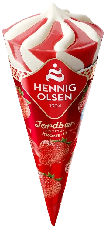 Krone-Is Jordbær 125ml Hennig-Olsen