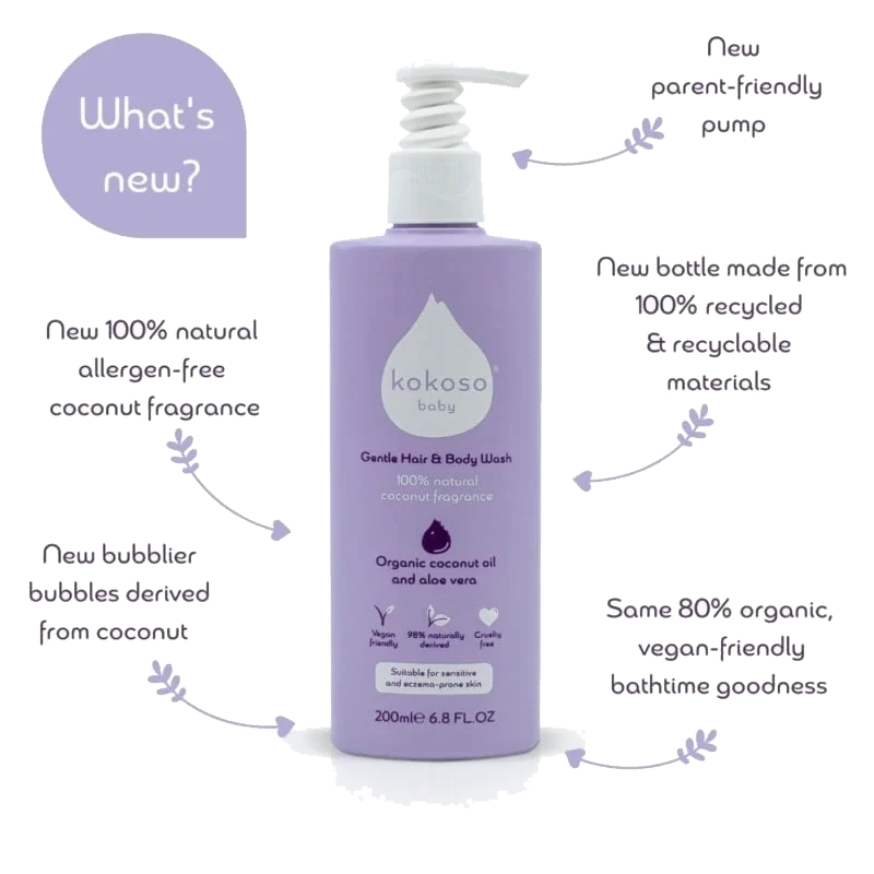 Kokoso Baby Hair & Body Wash, 200 ml