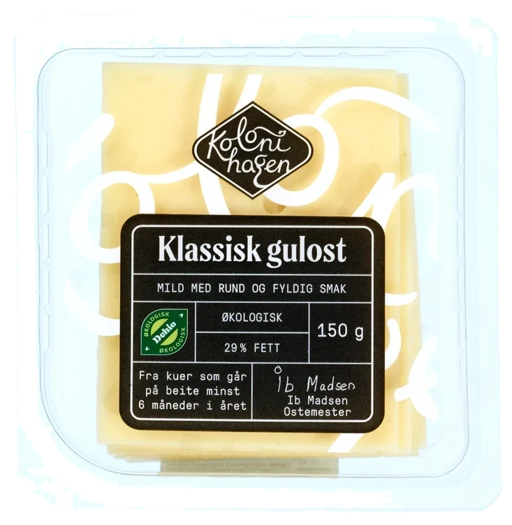 Klassisk gulost, skivet økol.  150g